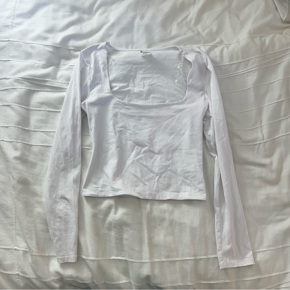 Women's White Long Sleeve Top
